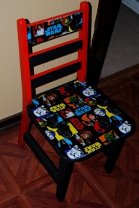 Star Wars Themed Fabric Decoupage Chair