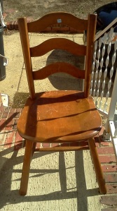 Thrift Store Ladder Back Maple Chair